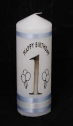 Decorated 1st Birthday Candle