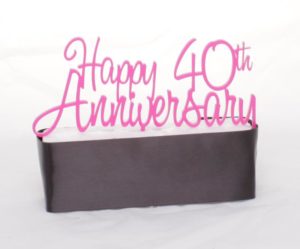 Happy 40th Anniversary CakeTopper