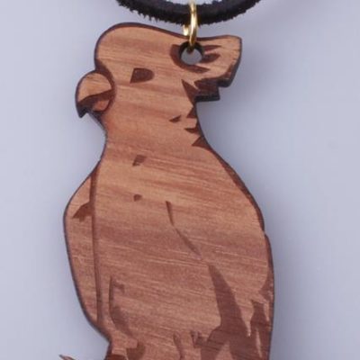 Black Wood Pendant - Cockatoo