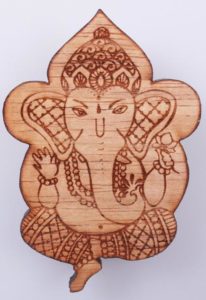 Wooden Brooch - Ganesh Elephant