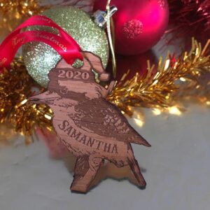 Kookaburra Wooden Chriatmas Decoration