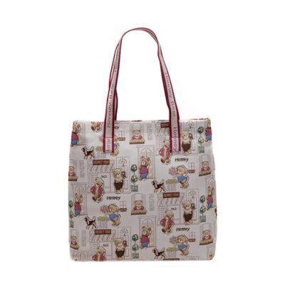 Oaklee Floral Bear Tapestry Hand Bag